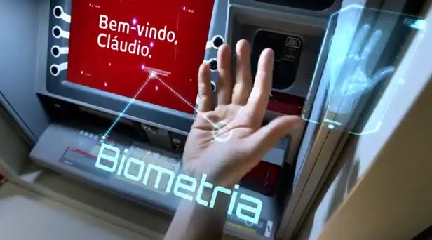 Caixa eletrônico Bradesco - leitura biométrica 