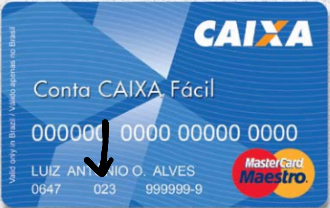 Como identificar o número da operação da conta no cartão da Caixa 