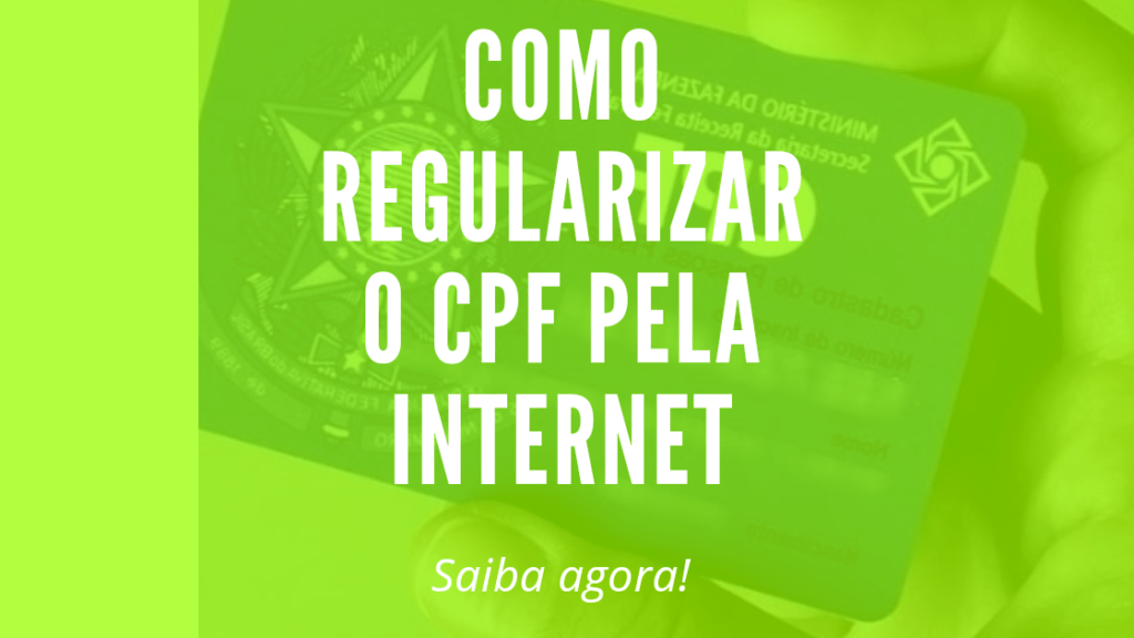 Como Regularizar O Cpf Pela Internet No Site Oficial Da Receita Federal 9813